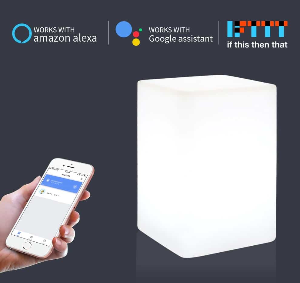 Lámpara de Mesa Inteligente Multicolor  Google y Alexa — Constructiva  Materiales